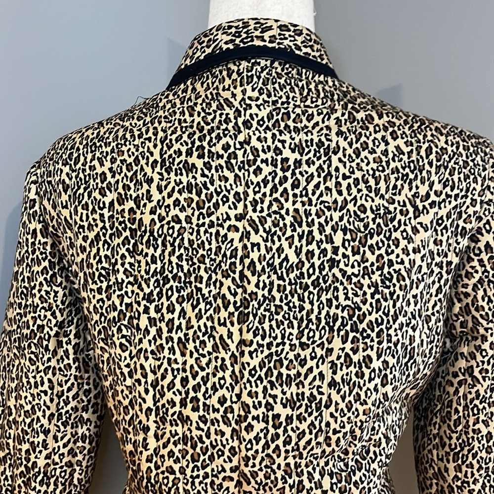 SILKLAND leopard print quilted silk jacket / SZ LP - Picture 7 of 8